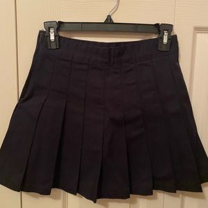 J. Galt Pleated Navy Skirt